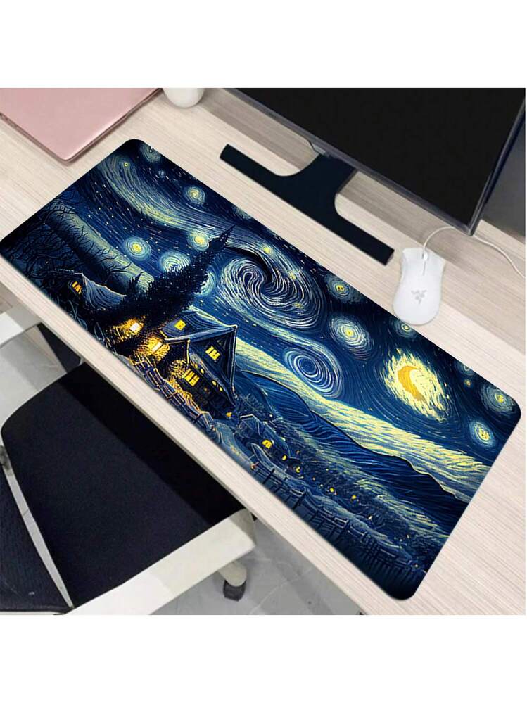 EFISH Tappetino Per Mouse e Tastiera da Gioco,(80x30x0.3cm)con Bordi Cuciti, Lungo, Resistente