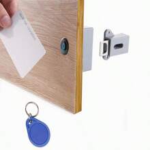 Gray No-Hole Invisible Lock Drawer Shoe Cabinet Smart Cabinet Lock No-Punch Wardrobe Lock Sauna Lock Induction Cabinet Lock - Grey - View 2
