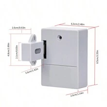 Gray No-Hole Invisible Lock Drawer Shoe Cabinet Smart Cabinet Lock No-Punch Wardrobe Lock Sauna Lock Induction Cabinet Lock - Grey - View 5