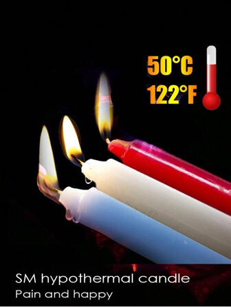 3pcs Low Temperature Candle Bdsm Drip Candles Sex Toy For Adult SM Bed Restraints For Couple Relaxation Flirting Sex Wax Body Erotic Adult Game Toy Valentine Day Sexy SM Product