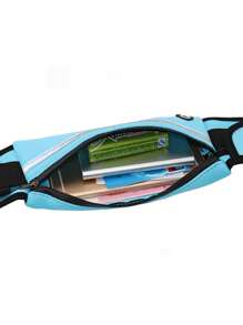 1個跑步腰袋戶外健身儲物袋運動腰帶手機袋 - 藍色 - 查看 3