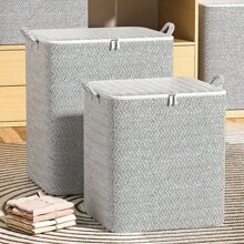 Bolsa de almacenamiento para ropa de cama para el hogar, cesta de almacenamiento para edredones y ropa, organizador de ropa de cama para sala de estar/dormitorio