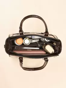 PLANEE 2 件/套时尚顶部手柄单肩包，优雅大容量单肩包，女士休闲手提包，斜挎包和手拿包，日常工作包，鳄鱼纹包套装，经典手提包，百搭时尚工作包，母女装配套女包，最佳母亲节礼物创意，母亲节礼物，妈妈礼物，妈妈必需品，外出妈妈包，书包套装，轻便，便携，大容量，商务休闲，适合少女女大学生，非常适合办公室、大学、中学、高中、工作、商务、通勤、体育场、运动、购物、度假