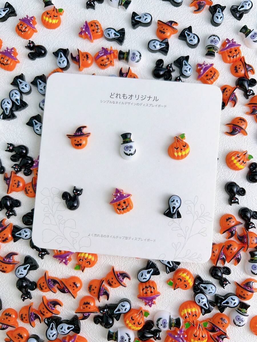 20 cái/bộ Halloween Chủ đề Trang trí nghệ thuật móng tay DIY - Nhiều màu - Xem 1