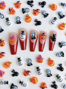20 cái/bộ Halloween Chủ đề Trang trí nghệ thuật móng tay DIY - Nhiều màu - Xem 2