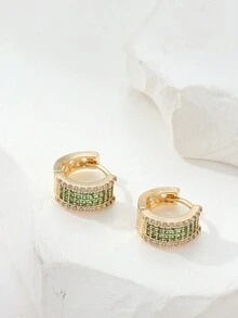 Light Blue Hoop Earrings Suitable For Daily Wear - Baby Blue - View 7