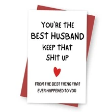 個有趣的丈夫生日卡，送給丈夫的特別週年紀念卡，適合丈夫的生日和聖誕節，年齡 30 40 50 60 70 80 90 - 彩色 - 查看 1