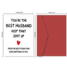 個有趣的丈夫生日卡，送給丈夫的特別週年紀念卡，適合丈夫的生日和聖誕節，年齡 30 40 50 60 70 80 90 - 彩色 - 查看 2