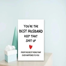 個有趣的丈夫生日卡，送給丈夫的特別週年紀念卡，適合丈夫的生日和聖誕節，年齡 30 40 50 60 70 80 90 - 彩色 - 查看 3