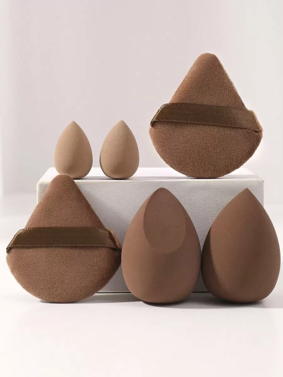 4个化妆海绵+2个化妆粉扑套装，柔软三角矿物粉扑，适用于面部彩妆，可用于膏状和粉状遮瑕膏、散粉等。化妆品，价格实惠，可用于房间装饰、梳妆台、旅行、卧室等场合。化妆配件，粉扑，美妆蛋，粉扑，化妆海绵，价格实惠，圣诞礼物，化妆品，化妆工具，便宜好物，礼物，女士礼物，圣诞礼物 - 彩色 - 查看 1