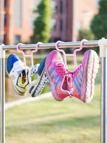 1pc White Shoe Drying Rack, Vertical Shoe Storage Organizer Stand Without Installation, Suitable For Home & Balcony - White - View 4