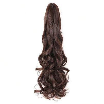 鉗夾馬尾延長夾,波浪馬尾髮延長,長馬尾尾巴女士髮延長波浪髮型離件