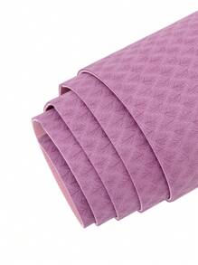 Tím + Màu hồng 183*61CM Màu kép Gấp lại 4MM Tấm thảm Yoga - Màu tím - Xem 6