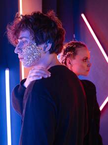 透明倉儲真無線耳機,赛博朋克風格 - 粉色 - 查看 2