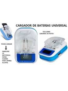 Cell Phone And Camera Battery Multicharger With LCD Screen And Universal USB Port - Multicolor - View 2