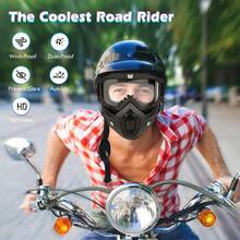 摩托滑雪眼罩,可拆卸面罩 - 無色 - 查看 8