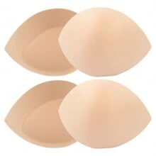 2對實色胸罩杯,適用於a、b、c罩杯尺寸 - 杏色 - 查看 1