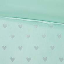 Rosalie Ultra-Soft Microlight Plush 3/4 Pieces Bedding Comforter Set With Metallic Heart Print,Brushed Reverse,Overfilled Down Alternative,And Hypoallergenic Fill,All-Season Home Textile For Twin-Twin XL-Full-Queen Size Fits Youth Bedroom Decor,New Year Holiday Gifts - Mint Blue - View 5