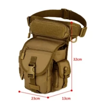 Mochila Piernera Muslera  Impermeable Practica - Caqui - Ver 2