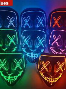 Mascara purga led halloween - Multicolor - Ver 1