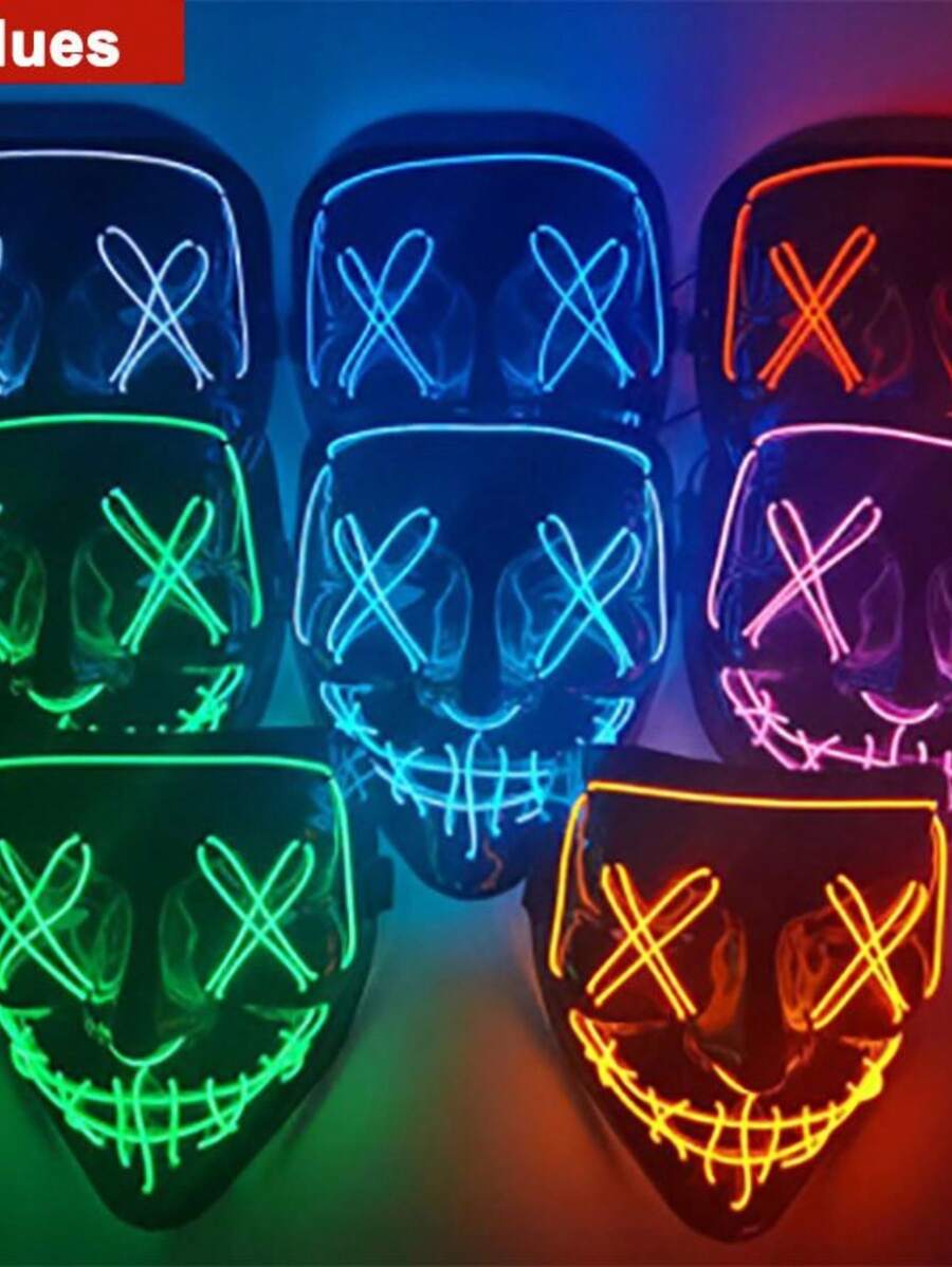 Mascara purga led halloween - Multicolor - Ver 1