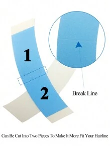 36 Pcs Blue Double Side Tape Lace Front Wig Tape Arc Double Sided Tape For Toupee Wig Adhesive Strong Stickiness - Clear - View 2