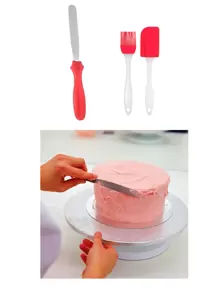Kit Confeitaria Profissional Bailarina Espátulas de bolo Bicos de Confeitar Pincel Nivelador Cortador de bolo decoração