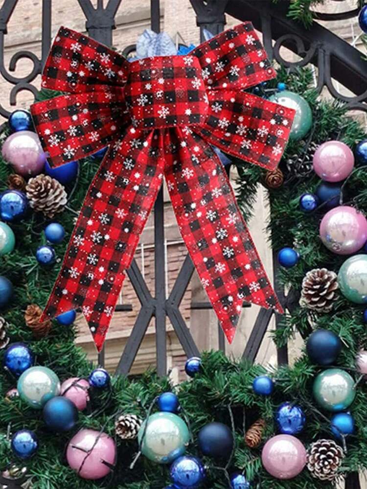 1個聖誕彩帶,適用於聖誕節,感恩節,新年,聖誕樹裝飾,雪花彩帶 - 彩色 - 查看 1