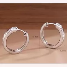 1pair Simple Water Drop Rhinestone Inlaid Ear Clip For Men, Hipster, Cool Men's Earring - White - View 2