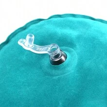 Velvet Inflatable U-shaped Travel Pillow, Portable Neck Pillow For Airplane And Car Travel - Green - View 9