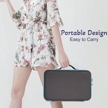 Set, MoeeBtee Classic 60 Slot Diamond Painting Storage Container - Diamond Painting Accessory Set - Diamond Art Storage Box for Jewelry Beads and Rhinestones Organizer - Blue - View 10