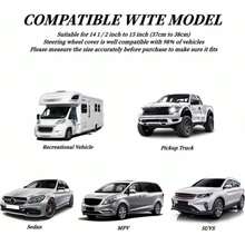 Full Rhinestone Elastic Non-slip Car Steering Wheel Cover Blingbling - Blue - View 6