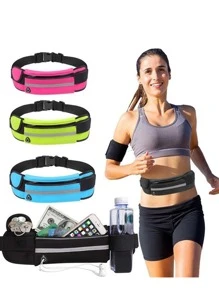 1個跑步腰袋戶外健身儲物袋運動腰帶手機袋 - 藍色 - 查看 4