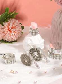 1 Pièce Ruban En Cristal Auto-adhésif Tape Diy Autocollant À Paillettes En Strass Décoration De Noël, Accessoires De Festival, Fournitures De Fête, Convient Pour L'art Et L'artisanat, Fête De Mariage, Décoration, Décoration De La Maison
