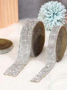 1 Pièce Ruban En Cristal Auto-adhésif Tape Diy Autocollant À Paillettes En Strass Décoration De Noël, Accessoires De Festival, Fournitures De Fête, Convient Pour L'art Et L'artisanat, Fête De Mariage, Décoration, Décoration De La Maison