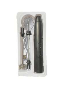 Espumador Recargable USB Con Dos Cabezales Para Bebidas - Blanco y Negro - Ver 2