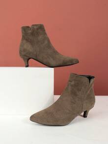 Bốt & Bốt đến mắt cá chân dành cho nữ Dây kéo bên - Cà phê nâu - Xem 3