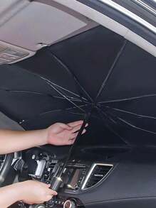 1 Miếng Ô tô/xe hơi Mặt trước Tấm che nắng kính chắn gió Ô dù , Ô tô Sun Shade - Màu be - Xem 2