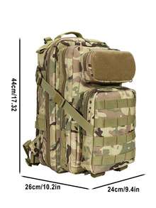 Mochila de camuflaje multifuncional de gran capacidad de hombres con dos tira de hombro - Verde militar - Ver 7