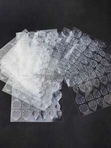 5入組透明強力黏膠凝膠(適用於指甲藝術,指甲貼,防水),24入雙面果凍膠 - 白色 - 查看 3