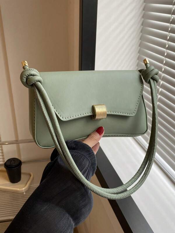 Fashionable Solid Color Vintage Minimalist Armpit Shoulder Bag For Women
