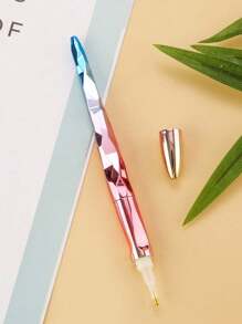Sparkling DIY Diamond Painting Pen - Wall Art Tool For 5D Embroidery, Nail Art, And Star Sequin Designs - Easy-To-Use Point Drill Pen(1 Pen + 6 Replacable Tips)