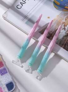 Sparkling DIY Diamond Painting Pen - Wall Art Tool For 5D Embroidery, Nail Art, And Star Sequin Designs - Easy-To-Use Point Drill Pen(1 Pen + 6 Replacable Tips)