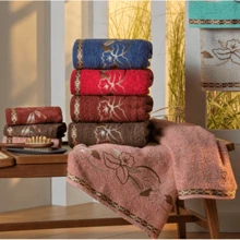 Bath Towels - Green Water and Rosé - View 2