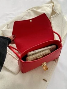 Fashion Solid Color, Vintage & Simple Design Armpit Women's Shoulder Bag - 紅色 - 查看 7