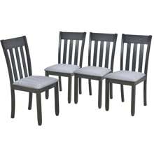 Nestfair 5-Piece Wooden Dining Table Set with 4 Dining Chairs