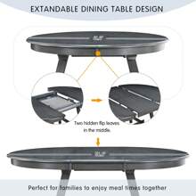 Nestfair 5-Piece Wooden Dining Table Set with 4 Dining Chairs