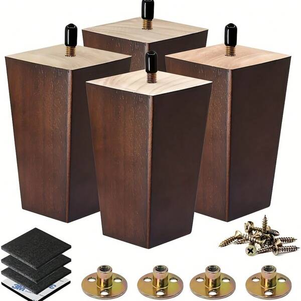 4pack Wooden Furniture Legs 3 Inches 4 Inches 5 Inches 6 Inches Sofa