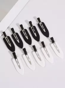 16pcs Simple & Fashionable Unbreakable Hair Clips (Alligator Hair Clips) For Women's Hair Pins, Suitable For Parties & Daily Wear & Shopping & Gifts For Girls/Girlfriends/Female/New Year Casual Claw Clips Hair Claws Hair Barrettes, School Stuff, College, Hair Accessories, Head Accessories - Black and White - View 5