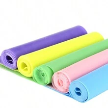 1 件装瑜伽阻力橡皮筋室内户外健身器材0.35 毫米身体家用力量普拉提运动训练健身弹力带 - 粉色 - 查看 8